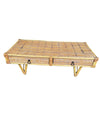 Mid Century Coffee Table bamboo and rattan French 1960s
