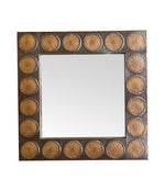 An Italian 1960s brass mirror by Santambrogio & De Berti