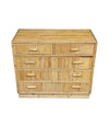 An Italian 1970s split cane bamboo chest of drawers by Vivai Del Sud