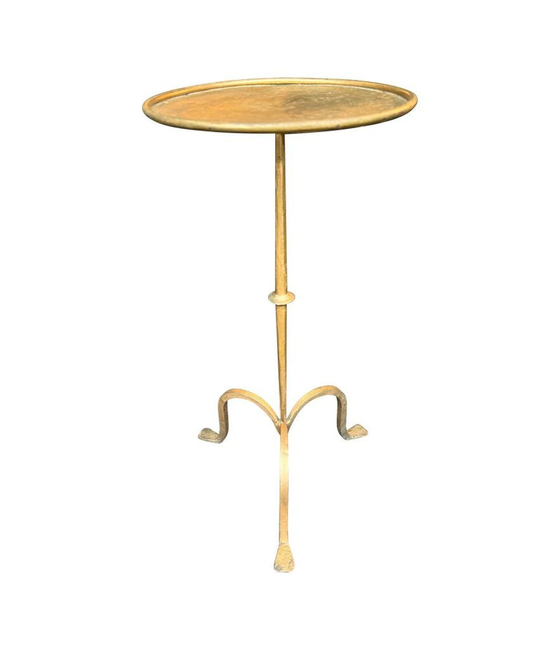 A Spanish 1950s gilt wrought iron martini table