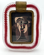 An original 1940s Murano glass picture frame attributed to Venini