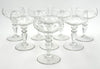 A set of eight 1930s Val St Lambert crystal glasses with etched stars