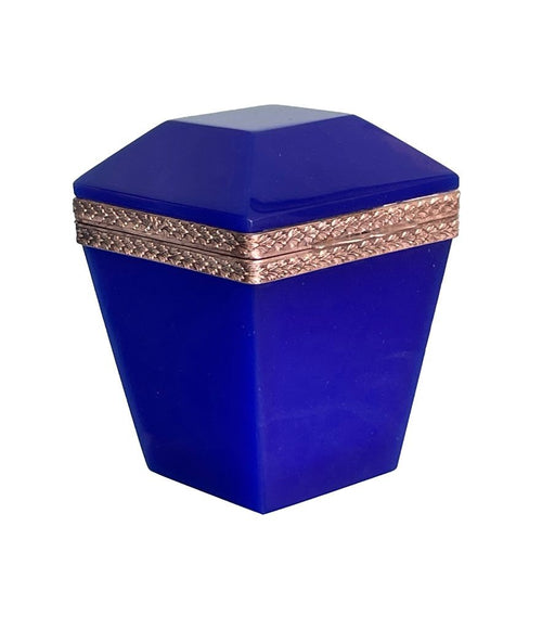Mid Century Murano Glass box - Giovanni Cenedese Cobalt blue Murano glass - Ed Butcher Antiques Shop London