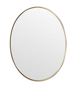 A large orignal Italian 1960s oval brass framed mirror