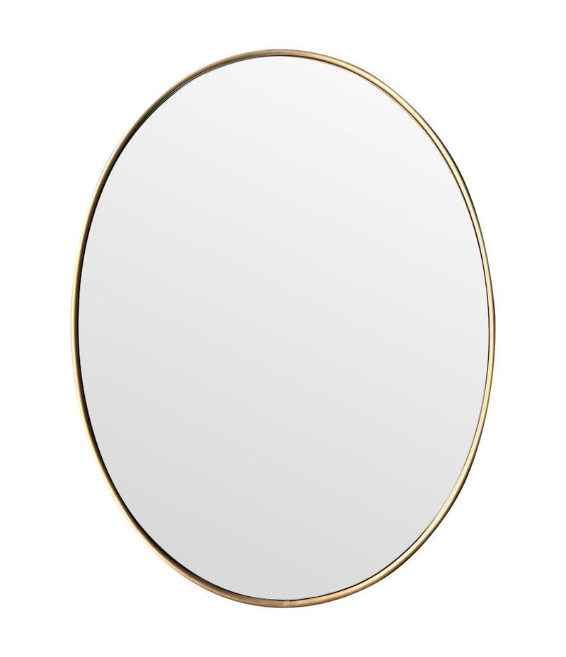 A large orignal Italian 1960s oval brass framed mirror