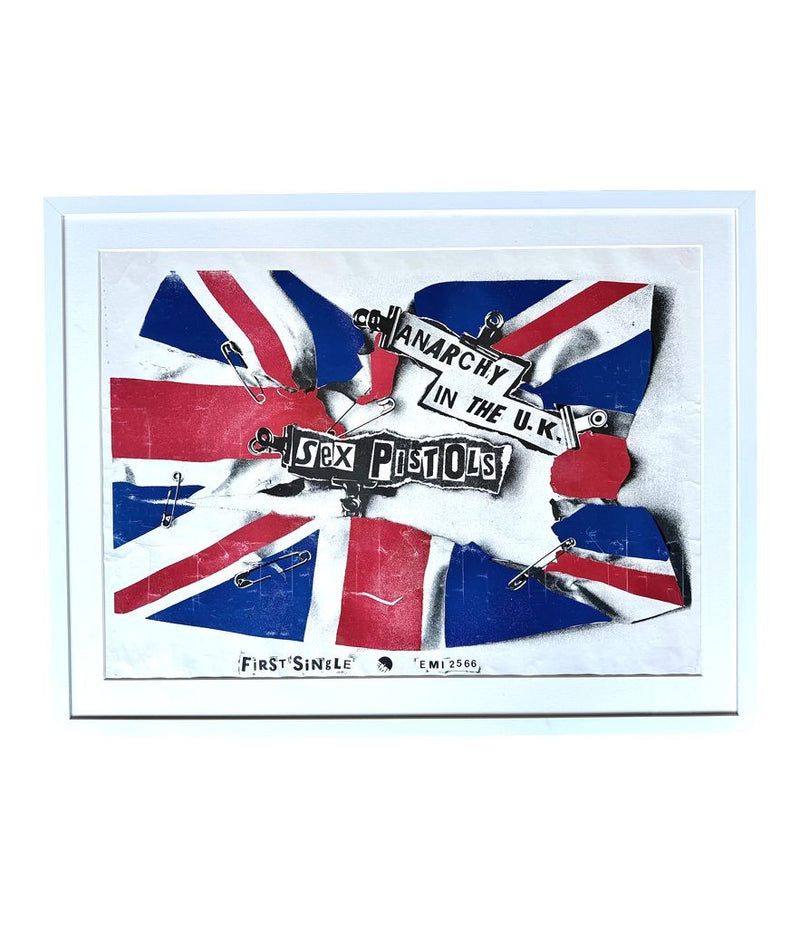 An orignal 1976 Sex Pistols promotional poster for their first single " Anarchy in the UK"