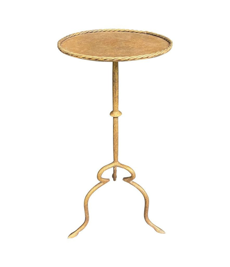 A very elegant 1950s Spanish gilt wrought iron Martini table