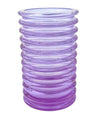 A Murano glass pink ribbed vase “Onda” by Sergio Asti for Amolfo di Cambio