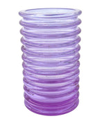 A Murano glass pink ribbed vase “Onda” by Sergio Asti for Amolfo di Cambio