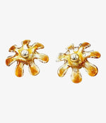Five Italian 1970s Murano glass flower wall scones by Mazzega