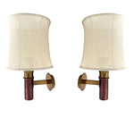 A rare pair of orignal 1960s copper and brass wall sconces by Stilnovo, with orignal labels