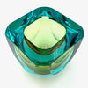 A wonderful large 1960s Sommerso turquoise and green Murano glass bowl by Seguso