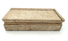 An Italian 1970s travertine and gilt metal jewellery accessories box