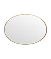 A large orignal Italian 1960s oval brass framed mirror