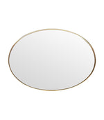 A large orignal Italian 1960s oval brass framed mirror