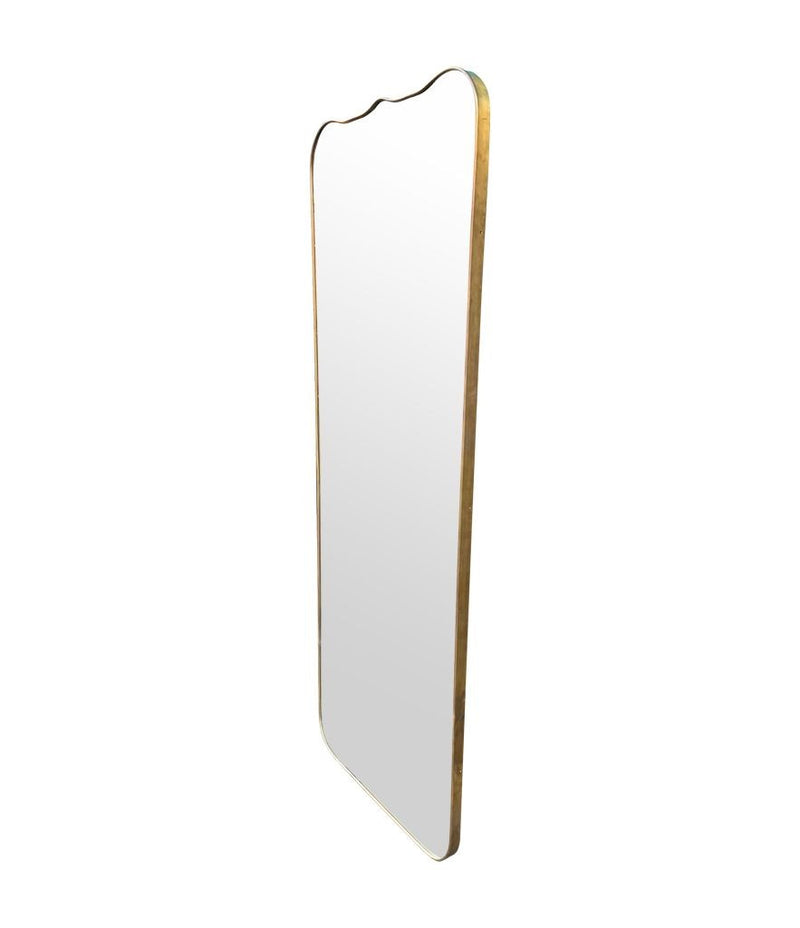 A large full length orignal Italian 1950s brass framed mirror