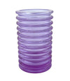 A Murano glass pink ribbed vase “Onda” by Sergio Asti for Amolfo di Cambio