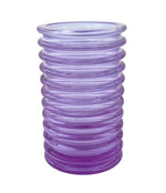 A Murano glass pink ribbed vase “Onda” by Sergio Asti for Amolfo di Cambio