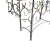 A 1970s unique handmade wrought iron console table with glass or solid marble top