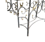 A 1970s unique handmade wrought iron console table with glass or solid marble top