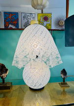 A wonderful large 1970s Murano glass handkerchief lamp by La Murrina,