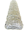 A pair of 1960s clear geometric textured glass wall lights