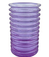 A Murano glass pink ribbed vase “Onda” by Sergio Asti for Amolfo di Cambio