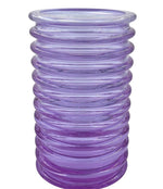 A Murano glass pink ribbed vase “Onda” by Sergio Asti for Amolfo di Cambio
