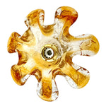 Five Italian 1970s Murano glass flower wall scones by Mazzega
