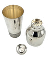 A 1930s Silver plated Art deco cocktail set with silver plated cocktail shaker and eight silver plated shot glasses
