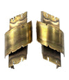 A pair of Danish 1960s torch cut brass wall sconces by Holm Sorensen.