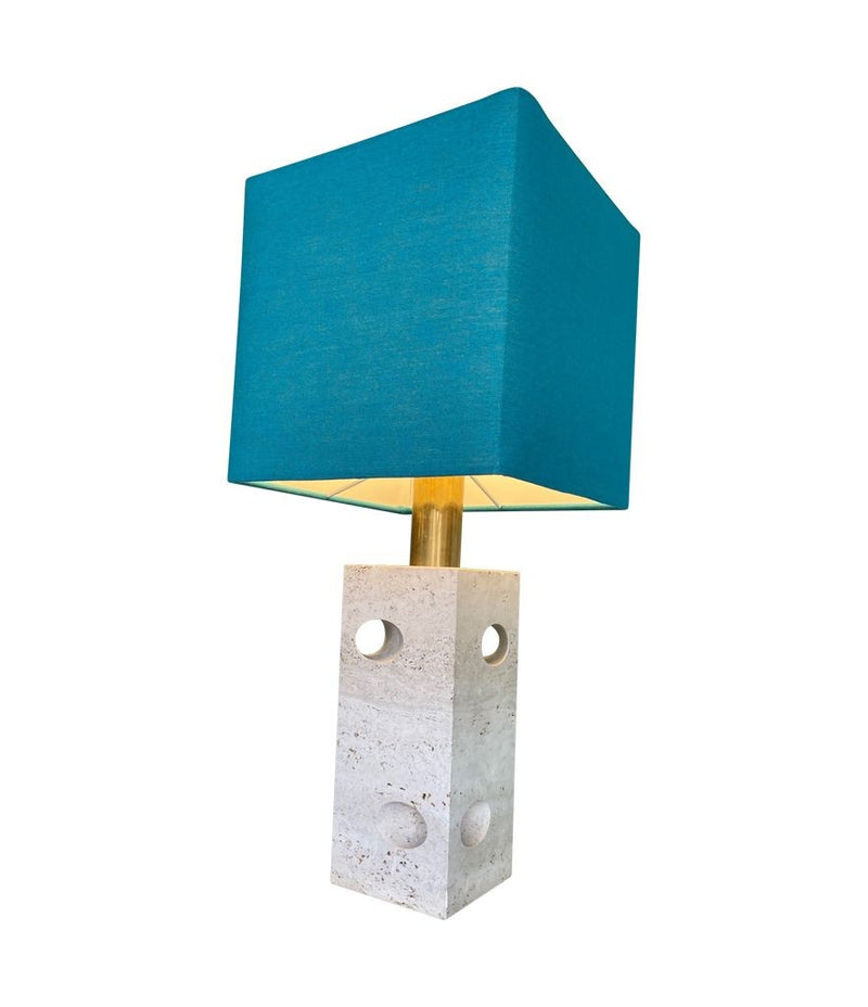 A pair of Italian Mid Century travertine lamps by Fratelli Mannelli - Mid Century Lamps - Mid Century Lighting