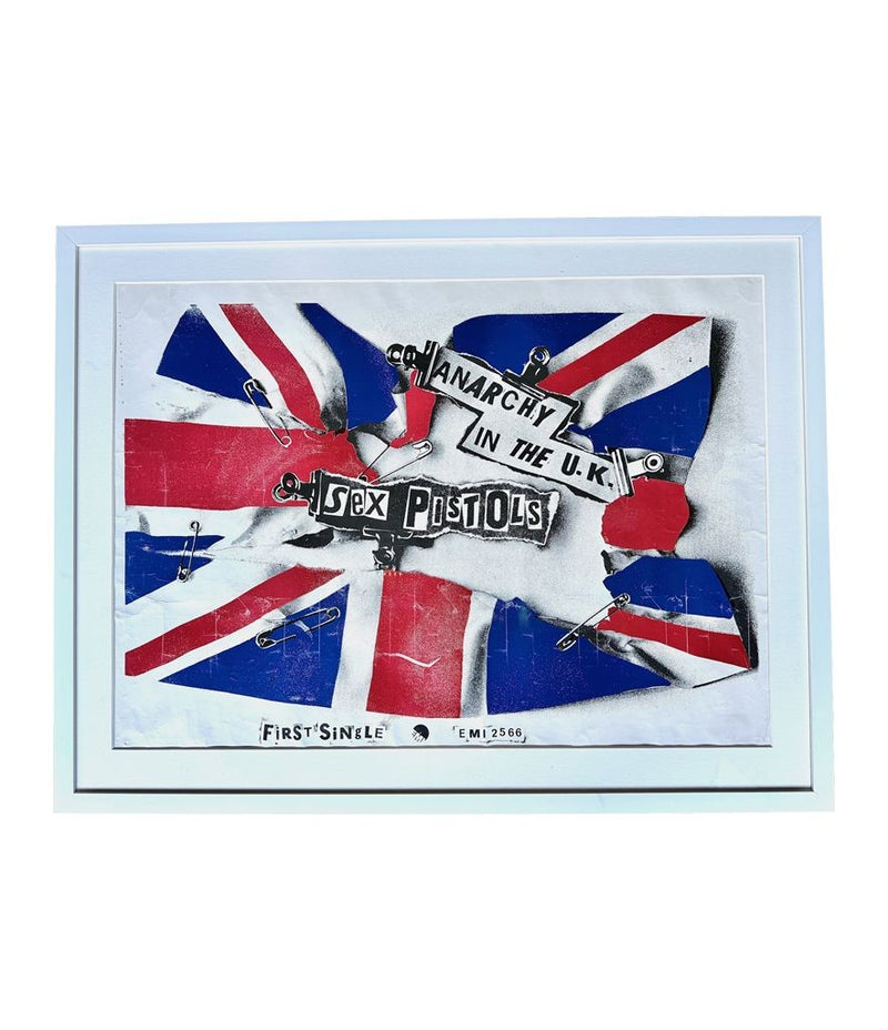 An orignal 1976 Sex Pistols promotional poster for their first single " Anarchy in the UK"