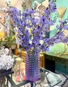 A Murano glass pink ribbed vase “Onda” by Sergio Asti for Amolfo di Cambio