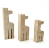 A set of three 1970s Fratelli Mannelli travertine giraffes