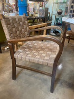 A pair of 1940s French Bauhaus bent wood chairs in the style of Erich Dieckmann with orignal woven rope seats