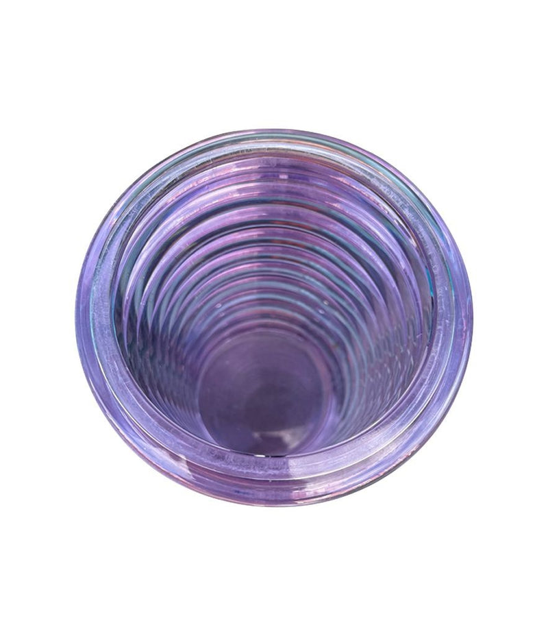 A Murano glass pink ribbed vase “Onda” by Sergio Asti for Amolfo di Cambio