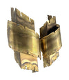 A pair of Danish 1960s torch cut brass wall sconces by Holm Sorensen.