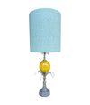 A large 1960s yellow resin egg lamp attributed to Maison Charles with new bespoke linen shade