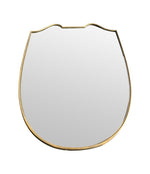 An orignal Italian 1950s shield mirror with orignal mirror plate