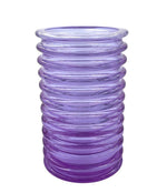 A Murano glass pink ribbed vase “Onda” by Sergio Asti for Amolfo di Cambio