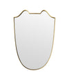 An orignal Italian 1950s shield mirror with orignal mirror plate