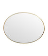 A large orignal Italian 1960s oval brass framed mirror