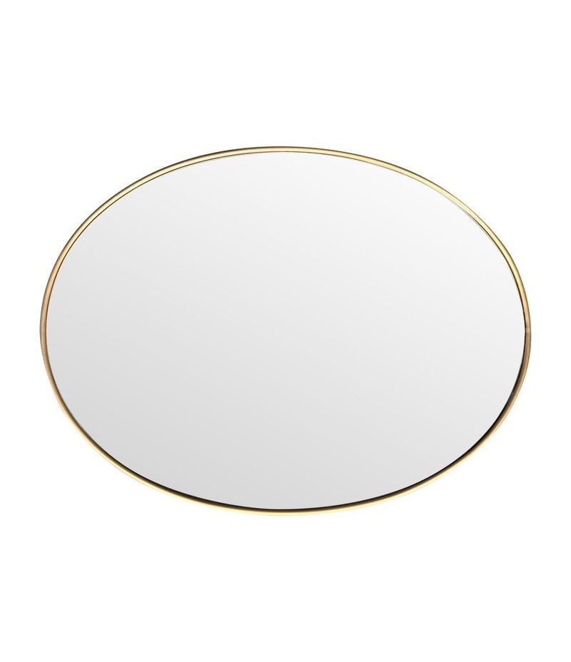 A large orignal Italian 1960s oval brass framed mirror