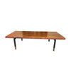 A very sleek Danish 1960s Rosewood coffee table with black metal frame and rosewood legs