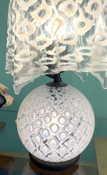 A wonderful 1970s Italian Murano glass handkerchief lamp by La Murrina
