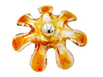 Five Italian 1970s Murano glass flower wall scones by Mazzega