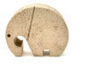 A pair of Italian 1970s carved travertine elephants by Fratelli Mannelli