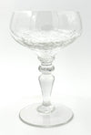 Eight 1930s Val St Lambert Crystal glasses with etched fern design