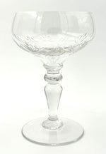 Eight 1930s Val St Lambert Crystal glasses with etched fern design